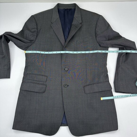 Paul Smith Men's Gray The Byard Mini Check Slim Two Button Suit‎ Coat 42R/C41.25 - Picture 11 of 13